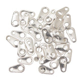 Silver Chain End Tabs 50/pk