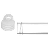 5" Plastic Vials with White Cap 50/pk