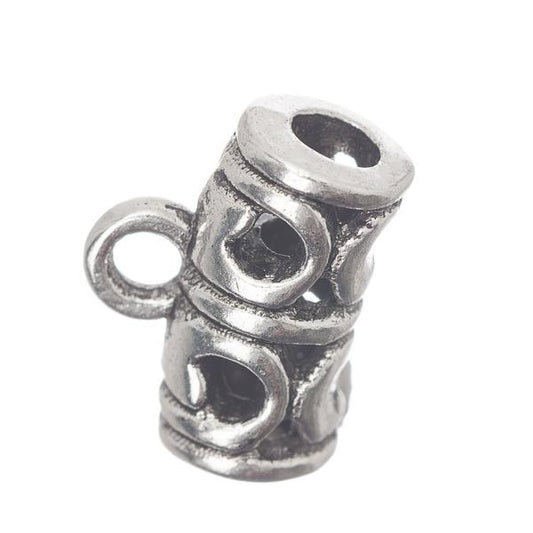 Antique Silver Circle Bead Bails 10/pk