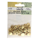 12mm Gold Snaps (Line 20) 10 Sets/pk