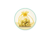 Organza Bags 3x4" Bright Gold 6/pk