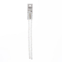 Crystal Lane Rondelle 6x8mm Op White Matt AB 58/Strand