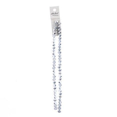 Crystal Lane Rondelle 6x8mm Tr Half Silver Iris 58/Strand