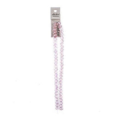 Crystal Lane Rondelle 6x8mm Transparent Pink AB 58/Strand