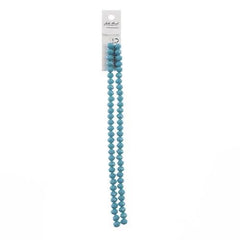 Crystal Lane Rondelle 6x8mm Opaque Turquoise Blue 58/Strand