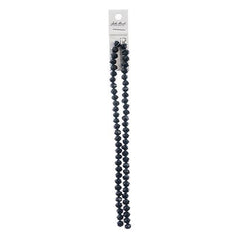 Crystal Lane Rondelle 6x8mm Opaque Black 58/Strand