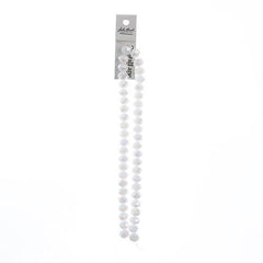 Crystal Lane Rondelle 8x10mm Op White Matt AB 46/Strand