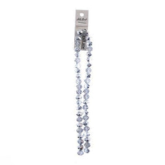 Crystal Lane Rondelle 8x10mm Tr Half Silver Iris 46/Strand