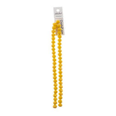 Crystal Lane Rondelle 8x10mm Opaque Yellow 46/Strand