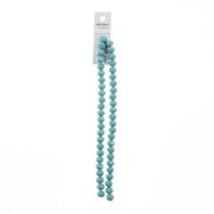 Crystal Lane Rondelle 8x10mm Opaque Turquoise Blue 46/Strand