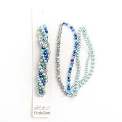 Crystal Lane Twisted Bead Strands Gentian