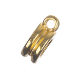 Gold Rondelle Bead Bails 5/pk