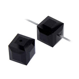 *6mm Jet Swarovski Cube Each