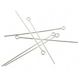 1" (24g) Sterling Silver Eye Pins 5/pk