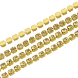 Metal 2mm Citrine Rhinestone Banding 10yd/pk