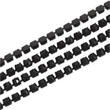 Metal 2mm Jet Black Rhinestone Banding by the Yard