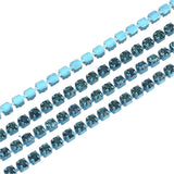 Metal 2mm Blue Zircon Rhinestone Banding by the Yard