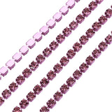 Metal 2mm Rose Rhinestone Banding by the Yard