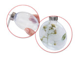 10cm Clear Plastic Flat Round Ornament with Hanger 1/pk