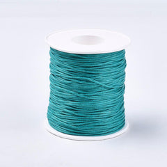 Waxed Cotton Cord 1mm Teal 100yd/Roll