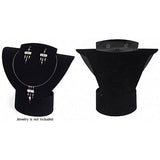 Necklace Display Black Flocked Folding