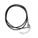 Necklace Leather Cord 18" Black 1/pk