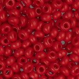 8/0 Czech Seed Beads #1003V Opaque Medium Red 22g