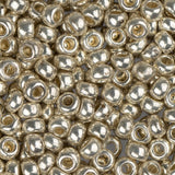 8/0 Czech Seed Beads #1606V Metallic Silver 22g