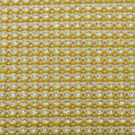 *Plastic 2mm Yellow Rhinestone Banding 10yd/pk