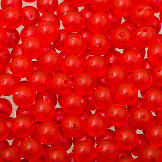 8mm Round Plastic Beads 1000/pk - Cerise