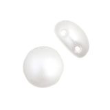 Czech Candy Beads 22/strand - White Pearl Pastel