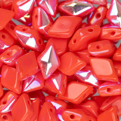 5x8mm Czech Diamonduo Beads Coral AB 5.5g