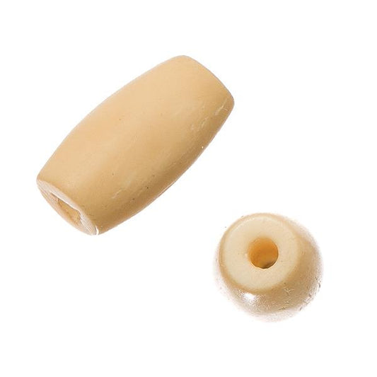 Hairpipe Bone Beads, 1/2" Antique Ivory 100/pk