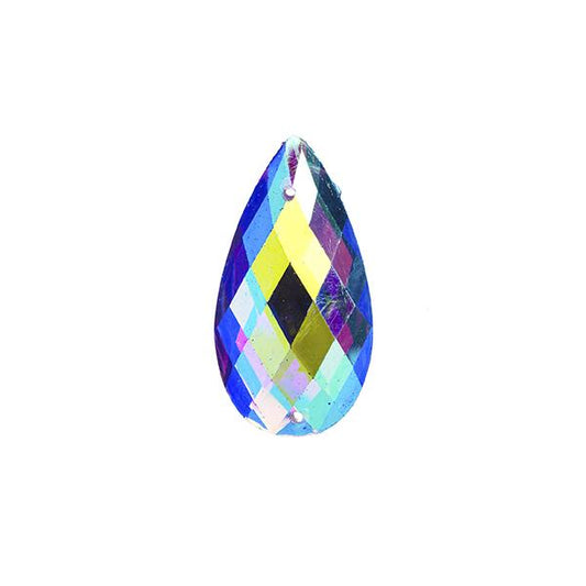 Purple AB 16x30mm Tear Drop Sew On Stone #9026-11 10/pk