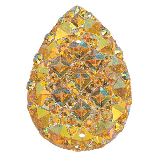 Citrine AB 16x30mm Tear Drop Sew On Stone #9056-15 10/pk