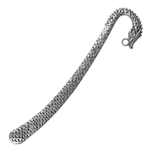 4 7/8 Inch Antique Silver Dragon Bookmark 4/pk