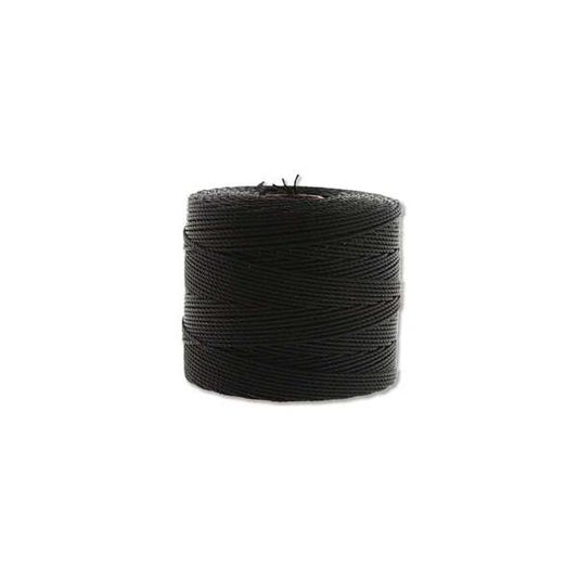 S-Lon Fine Bead Cord .4mm Black 118yd Spool