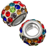 Barrel 12mm Rhinestone Bead, Multi White 5/pk