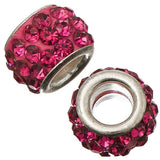 Barrel 12mm Rhinestone Bead, Rose 5/pk