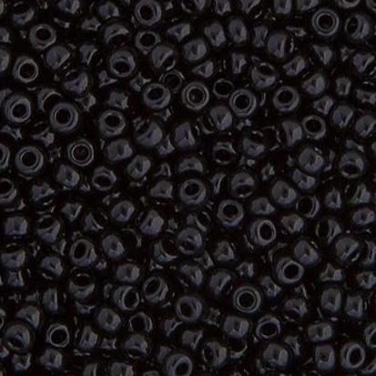 11/0 Miyuki Seed Beads #0401 Opaque Black 250g