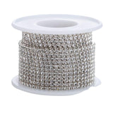 Metal 2mm Silver Rhinestone Banding 10yd/pk