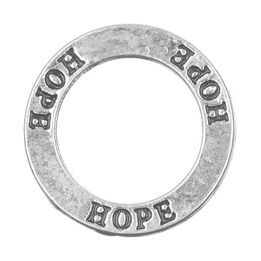 Link Hope Ring Antique Silver 5/pk