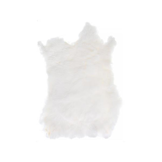 Rabbit Fur Pelt Economy White