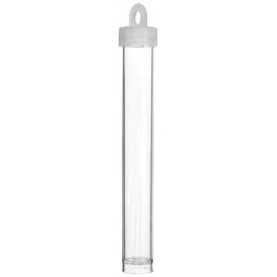 5" Plastic Vials with White Cap 50/pk