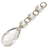 Crystal Acrylic Chandelier Chain & Flat Tear Drop 1/pk