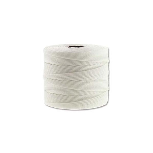 S-Lon Fine Bead Cord .4mm White 118yd Spool