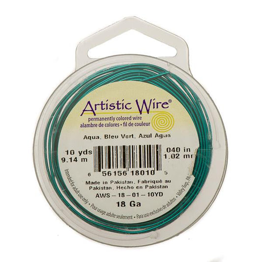 18g Artistic Wire Aqua 10yd