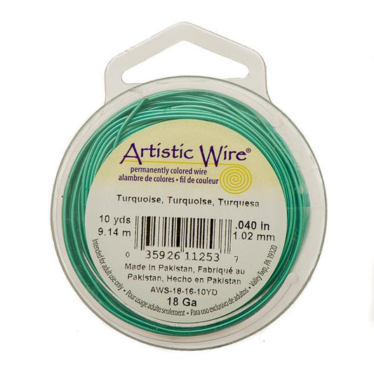 18g Artistic Wire Turquoise 10yd