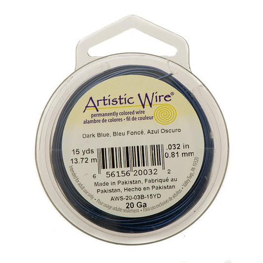 20g Artistic Wire Dark Blue 15yd