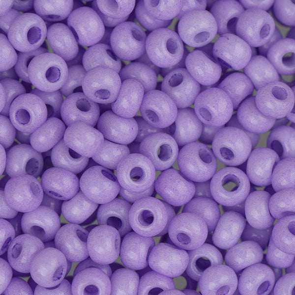 8/0 Czech Seed Beads #1704V Solgel Dyed Chalk Purple 22g – i-Bead Inc.